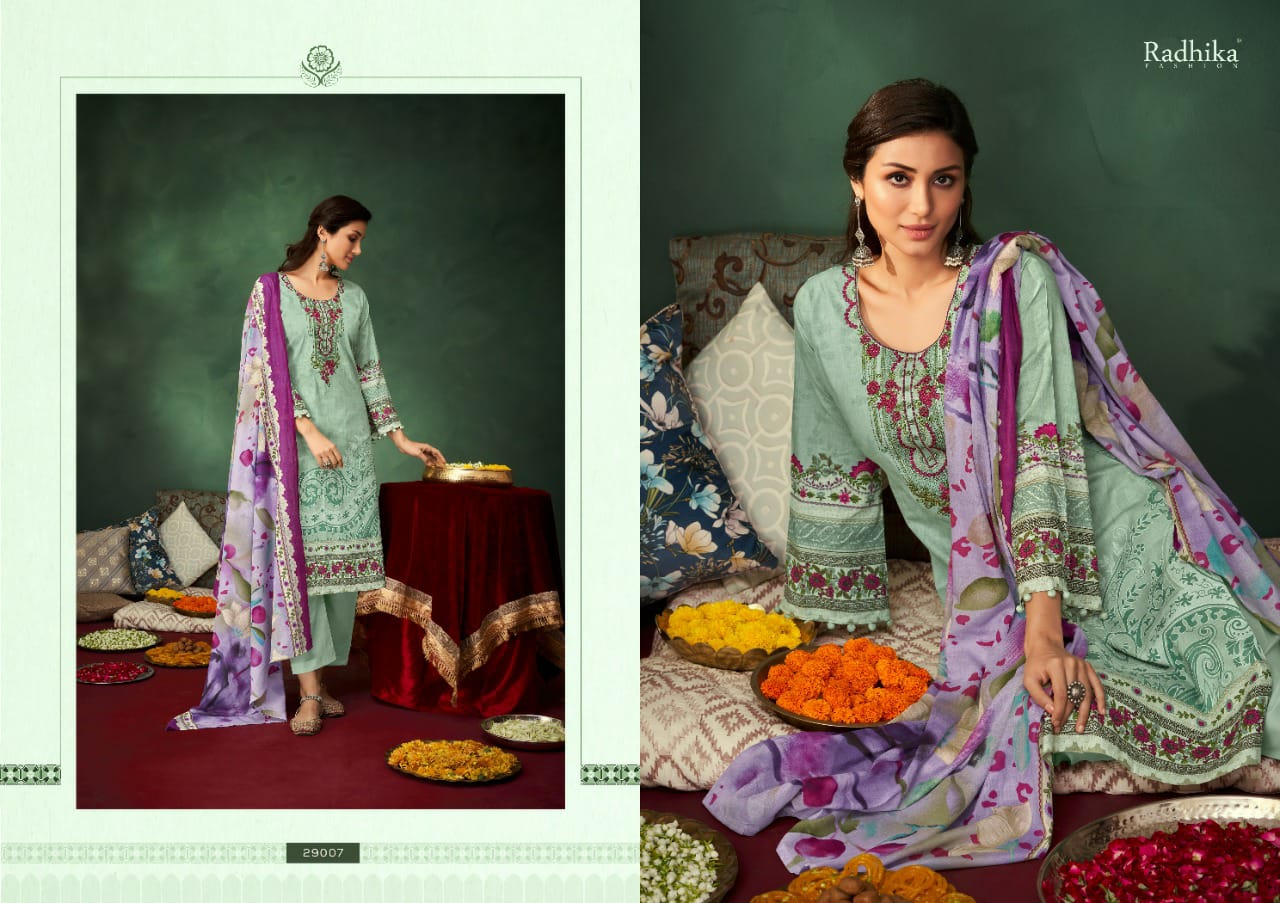 Azara Radhika Mussaret 19 Casual Daily Wear Printed Cotton Dress Material Collection